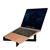 Bk Gift Taşınabilir Siyah Ahşap Notebook Laptop Standı