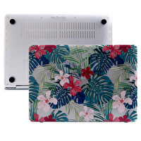 McStorey MacBook Air M1 13" A1932 A2179 A2337 Uyumlu Yeşil Laptop Koruyucu Kılıf FLOWER01NL