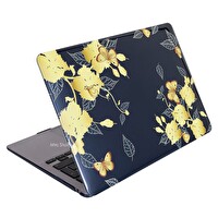 McStorey MacBook Air M1 13" A1932 A2179 A2337 Uyumlu Kristal Sarı Laptop Koruyucu Kılıf FLOWER01NL
