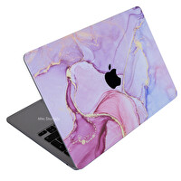 McStorey MacBook Pro M1 M2 A2338 Uyumlu Lila Laptop Kaplama Koruyucu Sticker MARBLE14