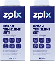 Zolx 250 ML 2 Adet Ekran Temizleme Solüsyonu -  Mikrofiber Bez