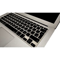 McStorey MacBook Air Pro A1466 A1502 Uyumlu 2017 Yılı Öncesi Rusça Harf Baskılı Siyah Klavye Kılıfı