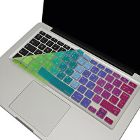 McStorey MacBook Air Pro A1278 A1466 1502 Uyumlu UK(AB) Arapça Harf Baskı Dazzle Pembe Yeşil Klavye Kılıfı