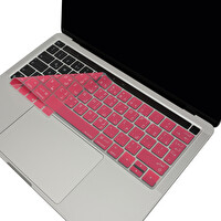 McStorey MacBook Pro A1706 1989 2159 1707 1990 Uyumlu UK(AB) Arapça Harf Baskı Açık Pembe Klavye Kılıfı