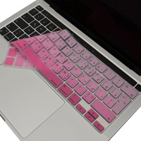 McStorey MacBook Pro 13" M1 M2 A2338 2289 2251 2141 Uyumlu UK Arapça Baskı Gradient Pembe Klavye Kılıfı
