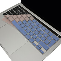 McStorey MacBook Pro M1 M2 13" A2289 2251 A2338 A2141 Uyumlu Türkçe Q Baskı R.Powder Mavi Pembe Klavye Kılıfı