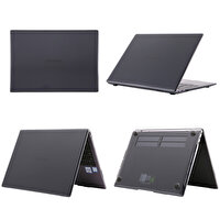 SyncCase Huawei MateBook 16s 16 Uyumlu 2020/2023 Kristal Siyah Laptop Koruyucu Kılıf