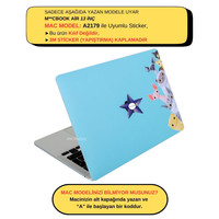 McStorey MacBook Air A2179 Uyumlu Açık Yeşil Koruyucu Sticker Laptop Kaplama Kılıf ANIMAL03