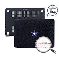 McStorey MacBook Air M1 13" A1932 A2179 A2337 Uyumlu Siyah Laptop Koruyucu Kılıf G1505