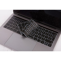 Siyah Macbook Pro Klavye Koruyucu Uk(eu) İngilizce Baskı A1706 A1989 A2159 A1707 A1990 Uyumlu