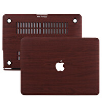 Kahverengi Macbook Air Kılıf 13 Inç A1369 A1466 Ile Uyumlu 2017 Yılı Öncesi Wood01