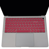 Pembe Laptop Macbook Air Klavye Kılıfı Türkçe Q Harf Baskılı A1932 Ile Uyumlu