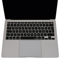 Siyah Macbook Air M1 Klavye Kılıfı Türkçe Q Baskı A2179 A2337 Ile Uyumlu
