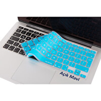 Açık Mavi Laptop Macbook Air Pro Klavye Kılıfı Uk(eu) İngilizce A1466 A1502 A1398 Ile Uyumlu