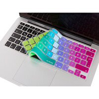 Pembe Yeşil Macbook Air Pro Klavye Kılıfı Türkçe Q Harf Baskı A1466 A1502 A1398 Ile Uyumlu Dazzle