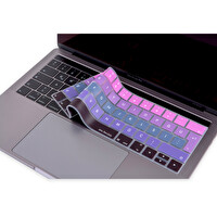 Pembe Mavi Macbook Pro Klavye Kılıfı Türkçe Q Baskı A1706 A1989 A2159 A1707 A1990 Ile Uyumlu Ombre