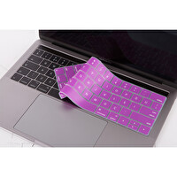 Mor Macbook Pro Klavye Koruyucu Us-tr Baskı A1706 A1989 A2159 A1707 A1990 Uyumlu
