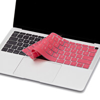 Pembe Laptop Macbook Air Klavye Koruyucu Us-tr Harf Baskılı A1932 Ile Uyumlu
