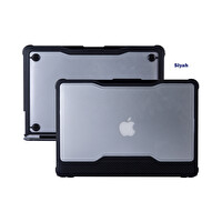 Siyah Macbook Air Koruyucu Kılıf A1932 Ile Uyumlu 2018/2019 Darbe Emici Outdoorhf