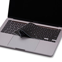 Siyah Macbook Pro Klavye Kılıfı 13inç M1-m2 Us(abd) İngilizce A2338 2289 2251 A2141 Uyumlu