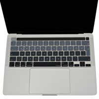 Siyah Gri Macbook Pro Klavye Kılıfı 13inç M1-m2 Türkçe Q Baskı A2338 2289 2251 A2141 Ile Uyumlu Ombre