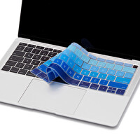 Lacivert Mavi Laptop Macbook Air Klavye Koruyucu Us-tr Harf Baskılı A1932 Ile Uyumlu Ombre