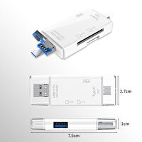 Torima YD-40 6 in 1 USB-OTG HUB Type-C Kart Okuyucu Adaptör
