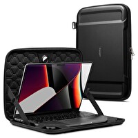 Spigen MacBook Pro 14" (2021) / 13" (2020) / Air 13" (2018 / 2020) ile Uyumlu Kılıf / Taşıma Çantası Rugged Armor Pro Pouch Black