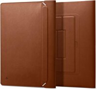 Spigen 14" Universal MacBook Notebook Laptop Taşıma Çantası Valentinus S Sleeve Açık Kahverengi