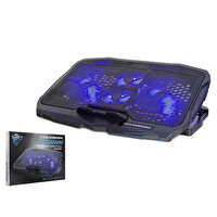 Hadron HD2008 Ledli 4 Fanlı Yükseklik Ayarlı Notebook Soğutucu - Siyah