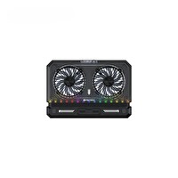 Fantech NC21 RGB 2 Fanlı 8 Kademeli Yükseklik Ayarı Notebook Soğutucu Stand