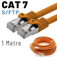 Irenis 1 Metre CAT7 Kablo S/FTP LSZH Ethernet Network Lan Ağ Kablosu Turuncu