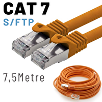 Irenis 7.50 Metre CAT7 Kablo S/FTP LSZH Ethernet Network Lan Ağ Kablosu Turuncu