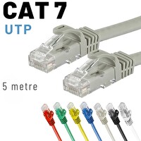 Irenis 5 Metre CAT7 Kablo Ethernet Network İnternet Lan Ağ Kablosu, Gri