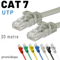 Irenis 30 Metre CAT7 Kablo Ethernet Network İnternet Lan Ağ Kablosu Gri