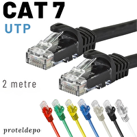 Irenis 2 Metre CAT7 Kablo Ethernet Network İnternet Lan Ağ Kablosu Siyah