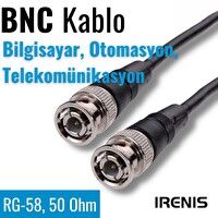Irenis 5 Metre 50 Ohm Bilgisayar Otomasyon Telekom RG58 BNC Kablo