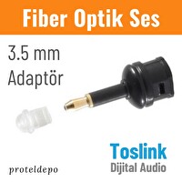 Irenis Fiber Optik Toslink Ses Kablo için 3.5 MM Dönüştürücü