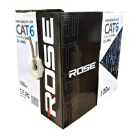 Rose 23AWG 100 Metre Cat6 Ethernet Kablo - Gri