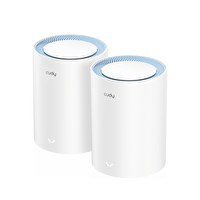 Cudy M1200 2-Pack AC1200 Mbps 2.4 GHz/5 GHz AP/RE/Wisp Mu-Mimo Kablosuz 2'Li Mesh Wi-Fi Sistemi Router