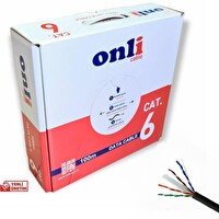 Onli 23AWG UTP CAT6 Network Kablosu Siyah 100M Yerli Üretim