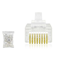 Evimdeyokyok Cat5 Konnektör Ez Rj45 Delikli 100Lü Paket Şeffaf HDX5062