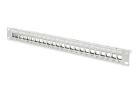 Digitus 24 Port Boş Modüler Patch Panel Korumalı 1U Gri