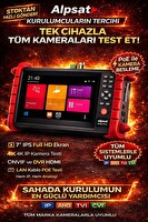 Alpsat AS033 Profesyonel Kamera Test Cihazı 4K PoE ONVIF 7" IPS IP AHD TVI CVI CCTV Test Monitörü HDMI WiFi
