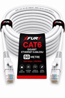 Fury CAT6 Ethernet RJ45 LAN İnternet Modem Router Bilgisayar Kablosu - 50 Metre