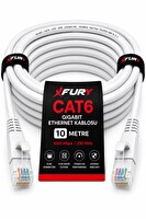 Fury CAT6 Ethernet RJ45 LAN İnternet Modem Router Bilgisayar Kablosu - 10 Metre