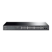 TP-Link TL-SG1428PE 24 Port Gigabit + 2 Port Gigabit SFP/RJ45 Uplink Yönetilebilir 250W PoE Rackmount Switch