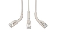Cat 6A F-FTP Bükülebilir Patch Kablo 0.30 Metre Gri AWG 32/7