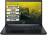 Acer Aspire Gaming 7 A715-42G NH.QDLEY.001 AMD Ryzen 5 5500U 8 GB 512 GB SSD RTX 3050Ti 144 Hz 15.6" FHD FreeDOS Gaming Laptop