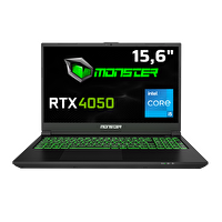 Monster Abra A5 V21.2.6 Intel Core i5 12450H 15.6" 8 GB RAM 500 GB SSD 6 GB RTX 4050 144 Hz FreeDOS FHD Gaming Laptop
